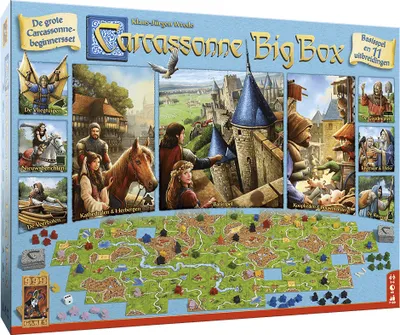 Zdjęcie produktu dla 999 Games Carcassonne Big Box 3, Gra planszowa, Strategia, 7 lat(a), Gra rodzinna