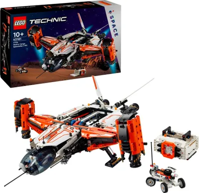 Produktbild von LEGO Technic VTOL-Schwerlastraumfrachter LT81, Space Bauset, Weltraum-Spielzeug, Raumschiff, Spielset mit Mini-Rover, Geschenk für Jungen & Mädchen ab 10 Jahren 42181