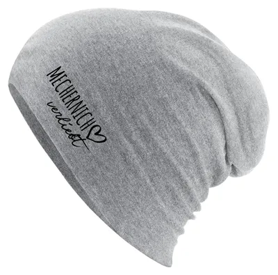Produktbild von Huuraa Beanie Mechernich verliebt Heather Grey One Size Baumwolle und Elasthan Mütze Geschenkidee