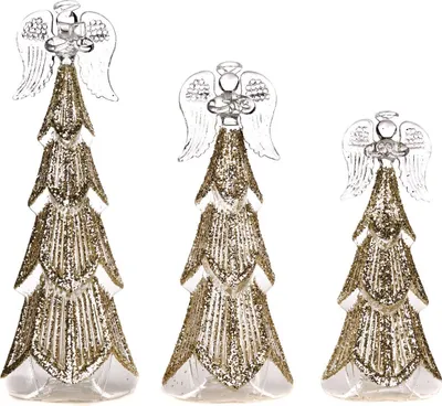Produktbild von Goodwill Weihnachtsengel aus Glas, goldfarben, H 28,5 cm, Vorteilsset mit 3 Stück