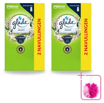 Immagine prodotto di 2 ricariche Glade Touch & Fresh – Profumo di fiori di maggio – 10 ml – Confezione risparmio – 2 pezzi