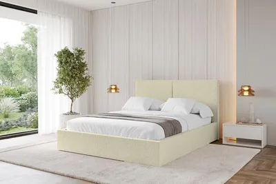 Produktbild von ALTDECOR Polsterbett mit Bettkasten - VANTO 140x200 Beige- Bett mit Kopfteil, Boxbett ohne Matratze, Doppelbett mit Stauraum