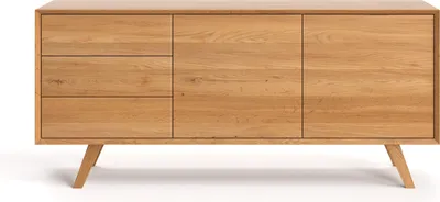 Produktbild von Quatro-Kommode aus Massivholz, 160 cm, Eiche, Designerstücke