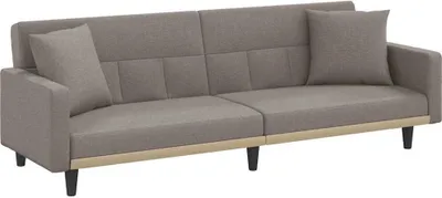 Produktbild von vidaXL Schlafsofa mit Kissen Taupe Stoff