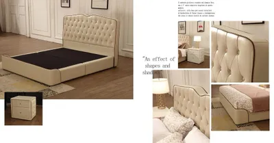 Produktbild von Modernes Design Hotel Betten Bett XXL Luxus Doppel Leder Chesterfield 180x200cm