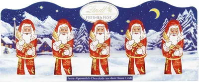 Produktbild von Lindt Mini Weihnachtsmänner Hohlfiguren aus Vollmilch 50g 3er Pack