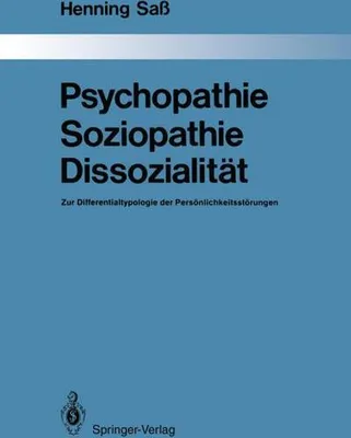 Produktbild von Psychopathie - Soziopathie - Dissozialität