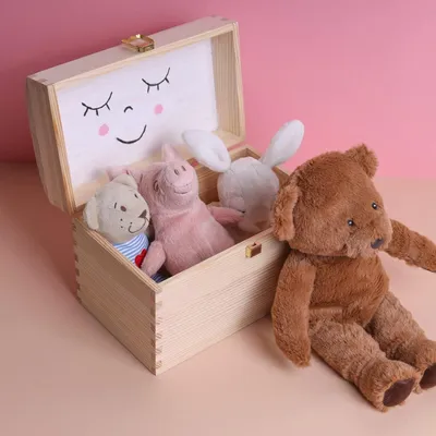 Immagine prodotto di Creative Deco Grande Scatola Legno | 25x15x17 cm | Baule con Coperchio Arrotondato e Serratura | Portaoggetti Portagiochi | Ideale per Decoupage