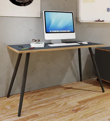 Produktbild von VCM Schreibtisch Computertisch Bürotisch Skandanivischer Retro Look Salia 110x80 cm
