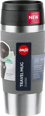 Image de emsa N2020500 Travel Mug Mug isolant Classic - 0,36 l, gris poivre