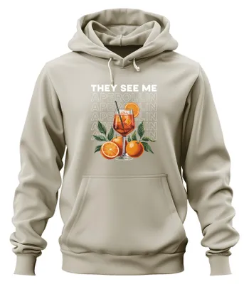 Immagine prodotto di Mi vedono Aperollin Aperol Spritz Summer Party Booze Mallorca Unisex Felpa con cappuccio, Natura, M