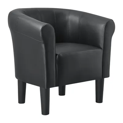 Produktbild von In And OutdoorMatch Schalensitz Hilma - Schalensessel - Kunstleder - 70 x 70 x 58 cm - Schwarz - bequemer Stuhl - s Design