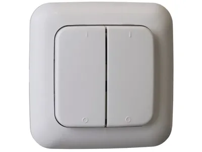 Produktbild von Smartwares 10.037.18 Drahtloser Doppelwandschalter mit Batterie SH5-TSW-B