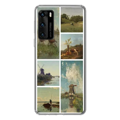 Produktbild von MuchoWow® Handyhülle Schutzhülle Hülle für Huawei P40 Kunst - Collage - Niederlande Silikon Softcase Handy Hülle - Handytasche