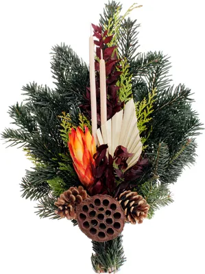 Produktbild von Grabschmuck Grabstrauß ca. 50 cm NORDMANN naturfarben, wetterfest CreaFlor Home