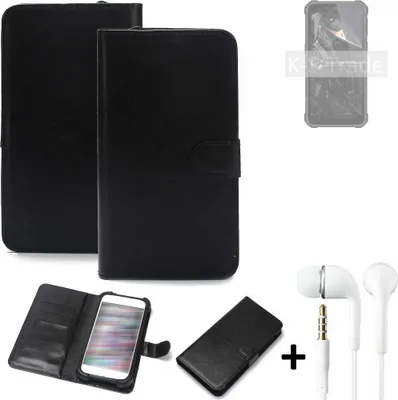 Produktbild von K-S-Trade Wallet Case Handyhülle kompatibel mit Oukitel WP20 Pro Schutzhülle Flip cover Flipstyle Tasche Hülle Flipcover Slim Bumper schwarz + in