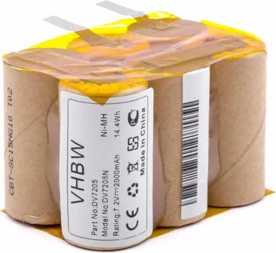 Produktbild von vhbw Akku kompatibel mit Black & Decker DV7205N, DV7205 Staubsauger (2000 mAh, 7,2 V, NiMH)