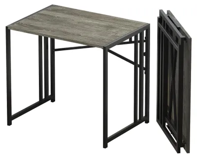 Klappbarer Schreibtisch 83 cm, schwarz Eiche, kein Aufbau nötig
