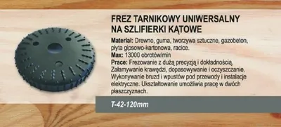 Immagine prodotto di Tarpol raspa 120/20mm t-42