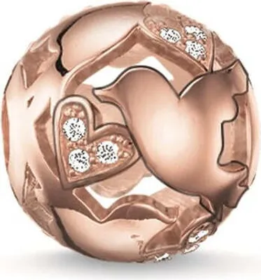 Image de Thomas Sabo Karma Bead K0132-416-14 Lovebirds rosé vergoldet