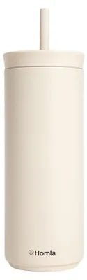 Obrázek produktu pro HOMLA Termohrnek na kakao se slámkou, krémové barvy, objem 500 ml
