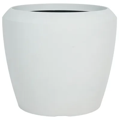 Obrázek produktu pro BELIANI Květináč bílý 56 x 51 cm polyresin vnitřní i venkovní použití kulatý moderní design