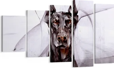Produktbild von Bild auf Leinwand - Leinwandbild - Hund Abstraktion - 100x60cm - Wand Bild - Wanddeko - Wandbilder - Leinwanddruck - Bilder - Kunstdruck - Wanddekoration - Leinwand bilder - Wandkunst - EG100x60-3999
