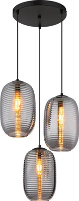 Produktbild von Globo Lighting Hängeleuchte Metall schwarz matt, 3x E27