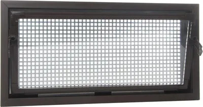 Produktbild von ACO 90x60cm Nebenraumfenster Einfachglas + Schutzgitter Kippfenster Fenster braun