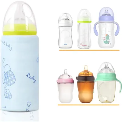 Produktbild von USB Baby Flaschenwärmer Auto, Tragbarer Bottle Warmer 42°C Konstanttemperatur, Universal Flaschenwärmer Unterwegs, für Nachtfütterung Reise (Blau)