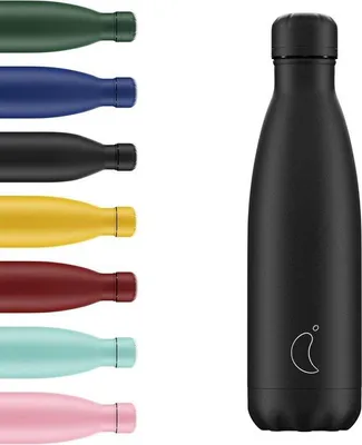 Produktbild von Stahlwasserflasche - leckfrei und nicht beschlagend - 260ml - schwarz