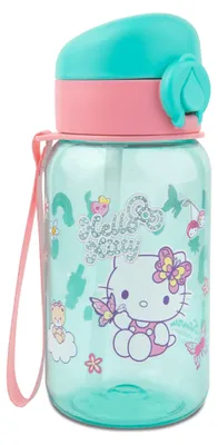 Immagine prodotto di Bidone da 500 ml Hello Kitty Hugo azzurro e rosa - PATIO