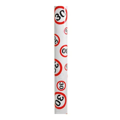 Produktbild von Geschenkpapier Rolle Verkehrschild Zahl 30 70x300cm
