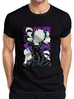 Immagine prodotto di Maglietta Satoru Gojo Jujutsu Kaisen Anime Manga Blindfold Gift Cool Uomo, Nero, XL