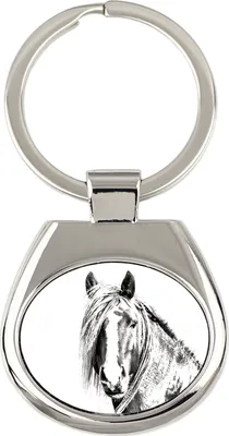Zdjęcie produktu dla Koń kanadyjski - brelok do kluczy z koniem, breloczek z nadrukiem, personalizowana przywieszka marki Art-Dog