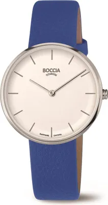 Produktbild von Boccia Damen-Uhr 3327-06 Titan mit veganem blauen Lederband