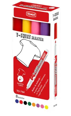 Produktbild von Marker do ubrań Brush 8 kolorów TOMA