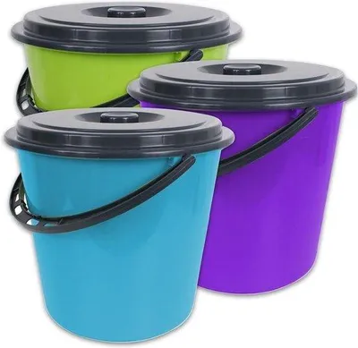 Immagine prodotto di Ciotola in Vetroceramica con coperchio da 5 litri - Set di 3 colori