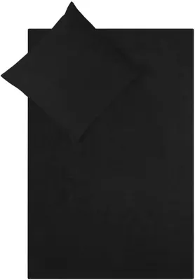 Produktbild von Bettwäsche Bettgarnitur Bettbezug 100% Baumwolle 135x200 155x220 200x200 200x220, Farbe:Schwarz, Grösse:2tlg. 135 x 200 cm