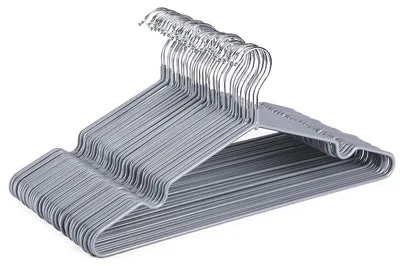 Produktbild von Famanu Kleiderbügel Antirutsch - 40 Stück, grau, stabil