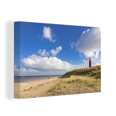 Zdjęcie produktu dla OneMillionCanvasses® - Obraz na płótnie - 150x100 cm, Plaża - Natura - Latarnia morska, grafika ścienna, dekoracja ścienna