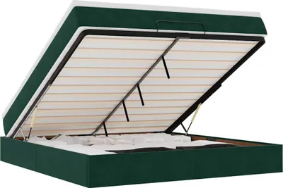 Immagine prodotto di vidaXL Ottomana con materasso verde scuro 160x200 cm in velluto