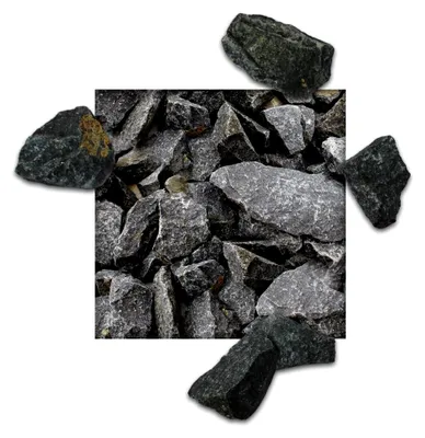Produktbild von 25 kg Basaltsplitt Anthrazit für Garten und Dekoration, Körnung 32/56 mm