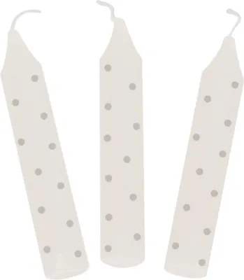 Immagine prodotto di Set di candele di compleanno, grigio a pois ( per corone di compleanno 106, corone di compleanno 108, 55985, 60721, 60726, 60706)