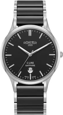 Produktbild von Damen Herrenuhr ROAMER 658833 41 55 61 schwarz klassisch mit Schmucksteinen