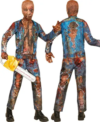 Produktbild von 5-teiliges Zombie Sofortkostüm für Kinder mit Maske & Handschuhe Größe: 140 / 8-10 Jahre