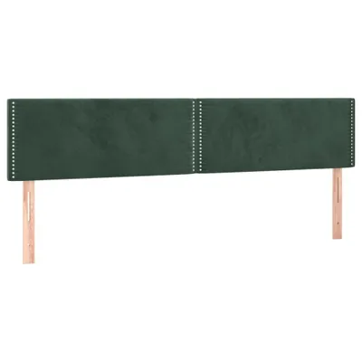 Immagine prodotto di vidaXL Testiere 2 pz. Velluto verde scuro 100x5x78/88 cm