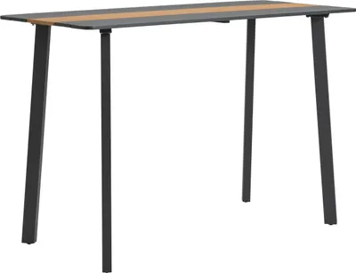 Produktbild von Dehner Bartisch Montpellier, Stehtisch, ca. 160 x 66.5 x 104 cm, Aluminium / Teakholz, dunkelgrau / braun