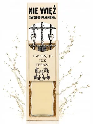 Image de Boîte en bois pour une bouteille de 0,5 litre – Ne faites pas de cadeau à votre soif