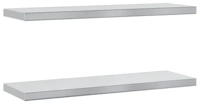 Zdjęcie produktu dla Półki Ścienne, 2 Szt., 75X23,5X3 Cm, Srebrna Stal Nierdzewna